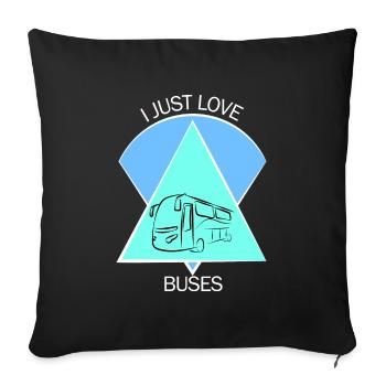 Chauffeur d’autobus scolaire Chauffeur d’autobus scolaire - Housse de coussin décorative 45 x 45 cm - noir - Devant