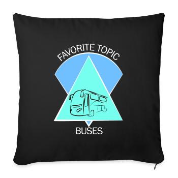 Chauffeur d’autobus scolaire Chauffeur d’autobus scolaire - Housse de coussin décorative 45 x 45 cm - noir - Devant