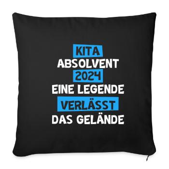 Kita Graduate 2024 Kita Graduate - Sofa pillowcase 17,3'' x 17,3'' (45 x 45 cm) - black - Front