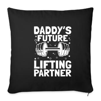 Dadd’y levage musculation musculation musculation musculation - Housse de coussin décorative 45 x 45 cm - noir - Devant