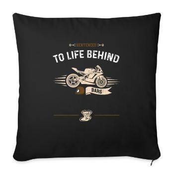 Sentenced To Life Behind Bars - Sofa pillowcase 17,3'' x 17,3'' (45 x 45 cm) - black - Front