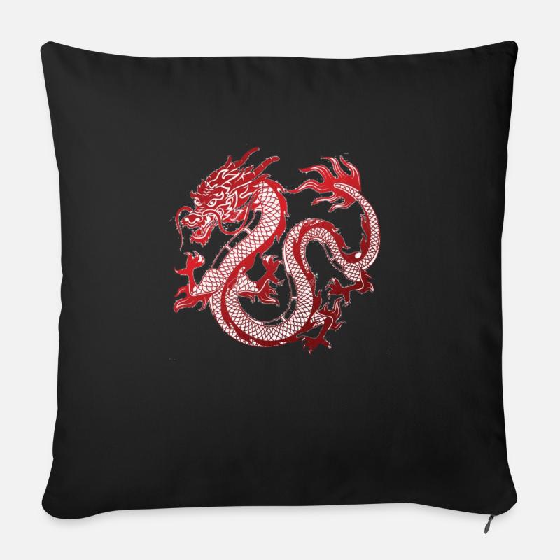 Dragon - Sofa pillowcase 17,3'' x 17,3'' (45 x 45 cm) - black