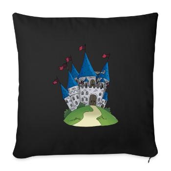 Ritterburg Castle Ritter Burg - Sofa pillowcase 17,3'' x 17,3'' (45 x 45 cm) - black - Front