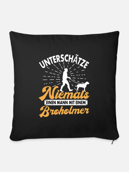 Broholmer - Sofakissenbezug 45 x 45 cm - Schwarz