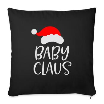 Baby Santa Claus Funny T-Shirt - Sofa pillowcase 17,3'' x 17,3'' (45 x 45 cm) - black - Front