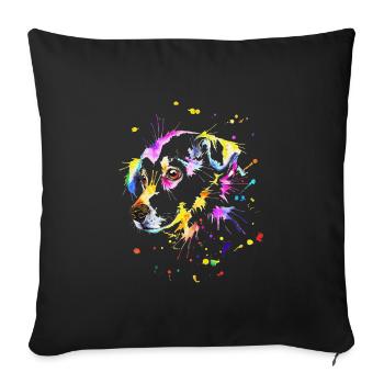 Cute Little Dog - Sofa pillowcase 17,3'' x 17,3'' (45 x 45 cm) - black - Front