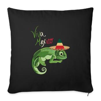 Viva Mexico Sombrero - Sofa pillowcase 17,3'' x 17,3'' (45 x 45 cm) - black - Front