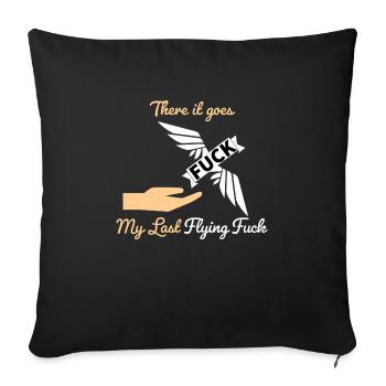 Letzter fliegender Fick - Sofakissenbezug 45 x 45 cm - Schwarz - Vorne