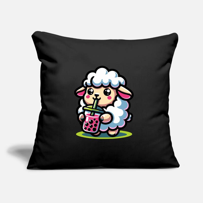 Bubble Tea Sheep Boba Tea Kawaii Geschenk Sofakissenbezug 45 x 45 cm