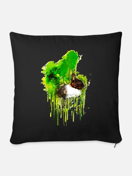 rabbit - Sofa pillowcase 17,3'' x 17,3'' (45 x 45 cm) - black