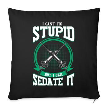 Anesthesia Doctor CRNA Anesthesiologist - Sofa pillowcase 17,3'' x 17,3'' (45 x 45 cm) - black - Front