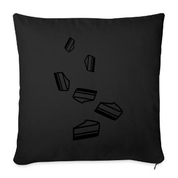 Cake cheesecake - Sofa pillowcase 17,3'' x 17,3'' (45 x 45 cm) - black - Front