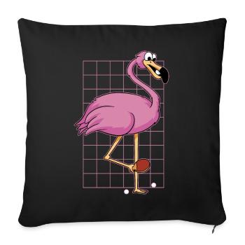 Tenue de tennis de table Chat femme - Housse de coussin décorative 45 x 45 cm - noir - Devant
