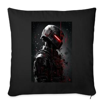 Neon Cyber Future Warrior #1 - Sofakissenbezug 45 x 45 cm - Schwarz - Vorne
