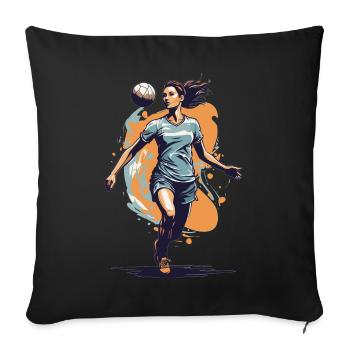 Handball player streetwear Iconic style - Sofa pillowcase 17,3'' x 17,3'' (45 x 45 cm) - black - Front