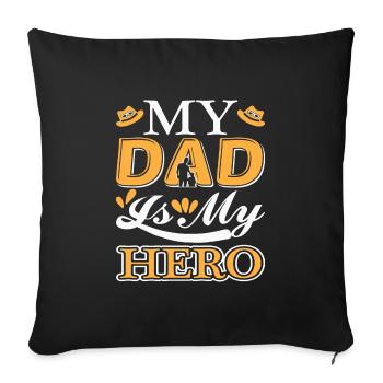 Cadeau de fête des pères de papa - Housse de coussin décorative 45 x 45 cm - noir - Devant