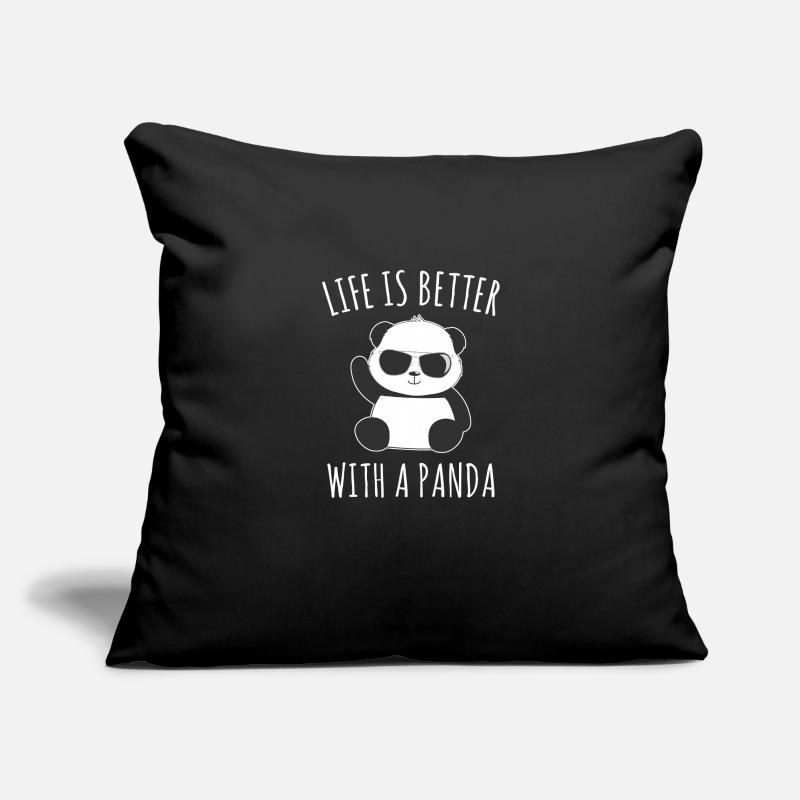 Life Is Better Withe a Panda Bamboo Bear Panda Bear Sofa pillowcase 17,3'' x 17,3'' (45 x 45 cm)
