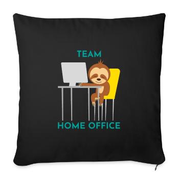 Team home office gift office humor work - Sofa pillowcase 17,3'' x 17,3'' (45 x 45 cm) - black - Front