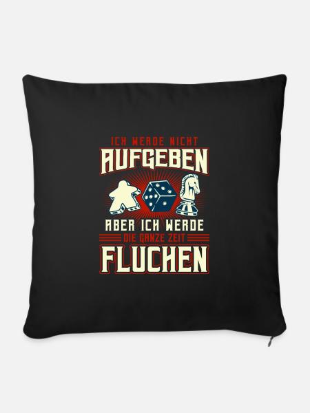 Gesellschaftsspiele Spieleabend Brettspiele - Sofakissenbezug 45 x 45 cm - Schwarz