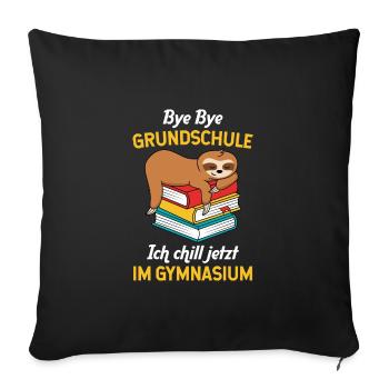 Grundschulabschluss Gymnasium Einschulung 5 Klasse - Sofakissenbezug 45 x 45 cm - Schwarz - Vorne