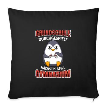 Grundschulabschluss Gymnasium Einschulung 5 Klasse - Sofakissenbezug 45 x 45 cm - Schwarz - Vorne