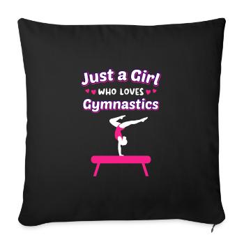 Gymnastique Gymnastique au sol Acrobatie Gymnastique Gymnastique - Housse de coussin décorative 45 x 45 cm - noir - Devant
