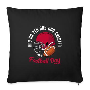 Joueur de football américain Sports American Football - Housse de coussin décorative 45 x 45 cm - noir - Devant