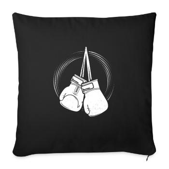 White Boxing Gloves Boxer - Sofa pillowcase 17,3'' x 17,3'' (45 x 45 cm) - black - Front
