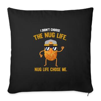 Nug Life Drôles De Poulets Nuggets - Housse de coussin décorative 45 x 45 cm - noir - Devant