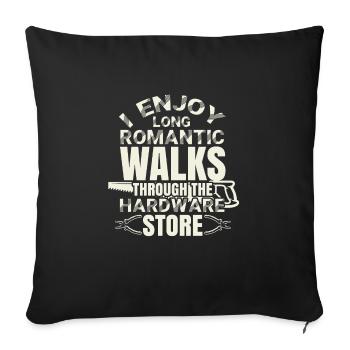 Funny craftsman Humor Funny carpenter - Sofa pillowcase 17,3'' x 17,3'' (45 x 45 cm) - black - Front