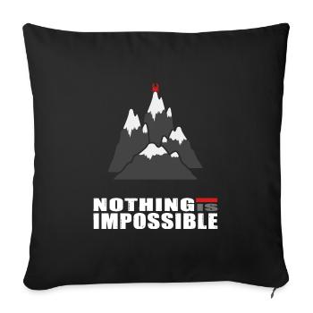 alpinist climb alpine climbing rope rope team - Sofa pillowcase 17,3'' x 17,3'' (45 x 45 cm) - black - Front