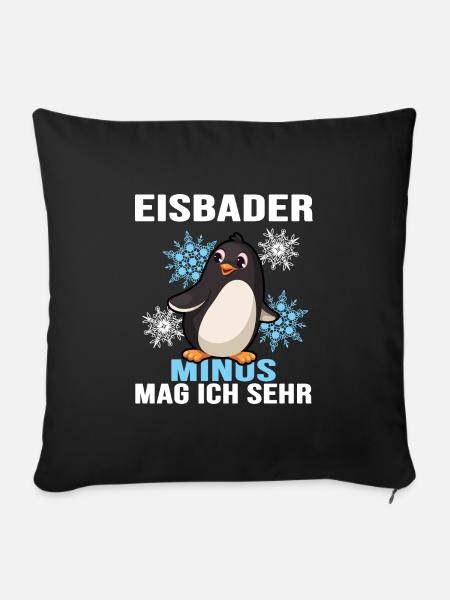 eisbader winterbader eisloch - Sofakissenbezug 45 x 45 cm - Schwarz