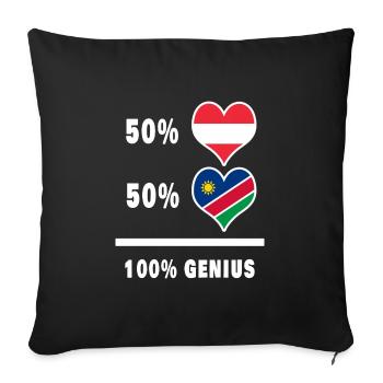 Austria and Namibia brilliant / Gift - Sofa pillowcase 17,3'' x 17,3'' (45 x 45 cm) - black - Front