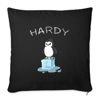 Anbaden Ice Pool Winter Swimmers « hardy » Penguin - Housse de coussin décorative 45 x 45 cm - noir - Devant