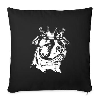 American Bulldog Crown Dogs Dog Wilsigns - Sofa pillowcase 17,3'' x 17,3'' (45 x 45 cm) - black - Front