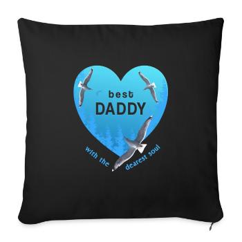 Best Daddy - Sofa pillowcase 17,3'' x 17,3'' (45 x 45 cm) - black - Front