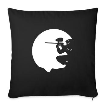 Paintball Gotcha Paintball Player Marker - Sofa pillowcase 17,3'' x 17,3'' (45 x 45 cm) - black - Front