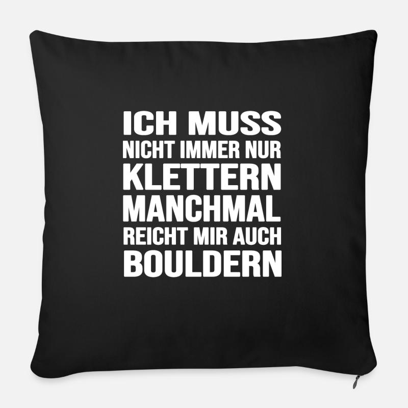 bouldern boulderfelsen freiklettern boulderzeit - Sofakissenbezug 45 x 45 cm - Schwarz