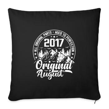 août 2017 Original:7 Ans Cadeau d'Anniversaire - Housse de coussin décorative 45 x 45 cm - noir - Devant
