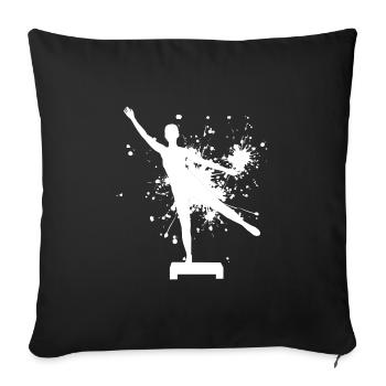 Fitness Fitness Training Aerobic Fitness - Sofa pillowcase 17,3'' x 17,3'' (45 x 45 cm) - black - Front
