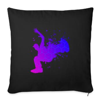Bgirl Breakdance Break Dance Hiphop Homme - Housse de coussin décorative 45 x 45 cm - noir - Devant