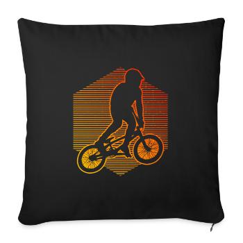 Women bmx bike men bmx young bmx bike - Sofa pillowcase 17,3'' x 17,3'' (45 x 45 cm) - black - Front