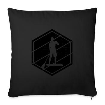Standup Paddleboard Standup Paddle Stand up Paddli - Sofa pillowcase 17,3'' x 17,3'' (45 x 45 cm) - black - Front