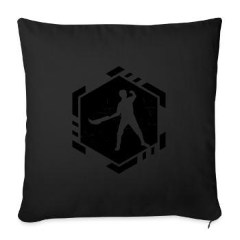Damen Basque Pelota Pelota vasca Pelota Herren - Sofakissenbezug 45 x 45 cm - Schwarz - Vorne