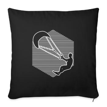 Kiting Kitesurfing Kitesurfer Kite Kitesurf - Sofa pillowcase 17,3'' x 17,3'' (45 x 45 cm) - black - Front