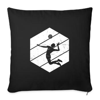 Beach Volley Volleyballspielen Volleyball - Sofa pillowcase 17,3'' x 17,3'' (45 x 45 cm) - black - Front