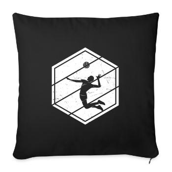 Beach Volley Volleyball Player Beach Volleyball - Sofa pillowcase 17,3'' x 17,3'' (45 x 45 cm) - black - Front