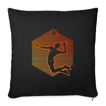 Volley Men's Volleyball Player Beach Volley - Sofa pillowcase 17,3'' x 17,3'' (45 x 45 cm) - black - Front
