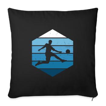 Men's Football Footballers Playing Football - Sofa pillowcase 17,3'' x 17,3'' (45 x 45 cm) - black - Front