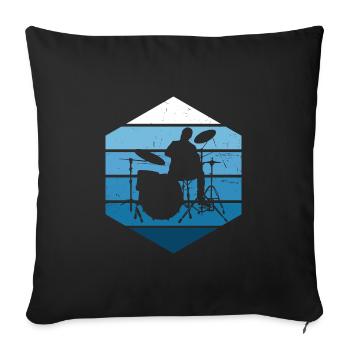 Drummer Drummer Drummer Men - Sofa pillowcase 17,3'' x 17,3'' (45 x 45 cm) - black - Front